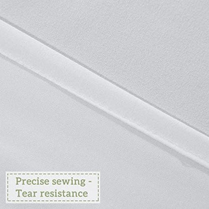 Homechoice Decor Victorian White Ruffle Shower Curtain with 12 Buttonholes