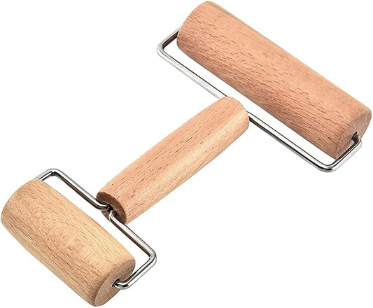 Double Head Wooden Rolling Pin Wood Pastry Pizza Roller Baking Roller Pin for Home Kitchen Baking Cooking
