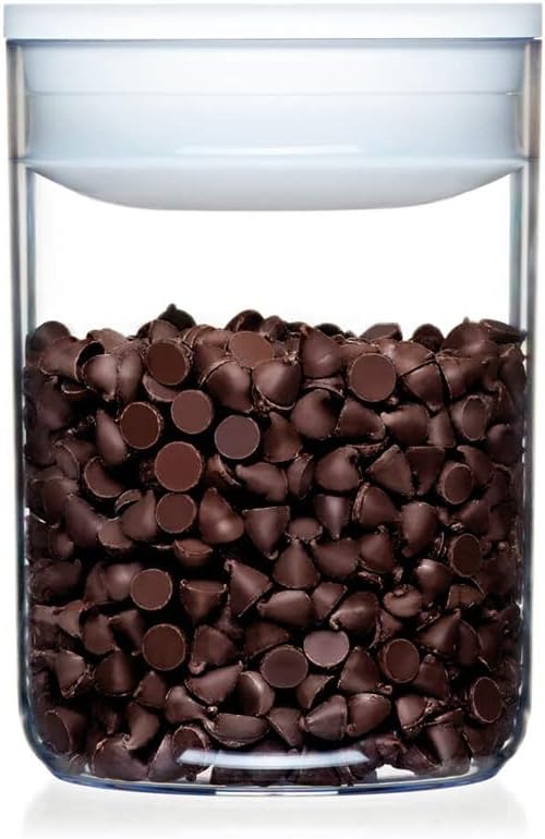 Click Clack Pantry Canister, 1-Quart, White Lid