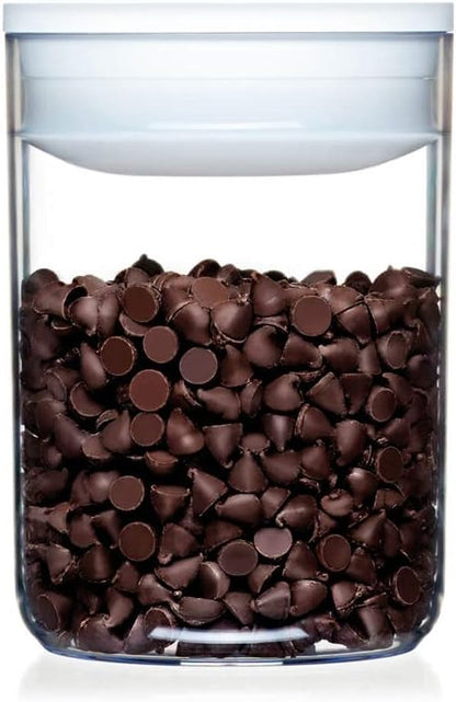 Click Clack Pantry Canister, 1-Quart, White Lid
