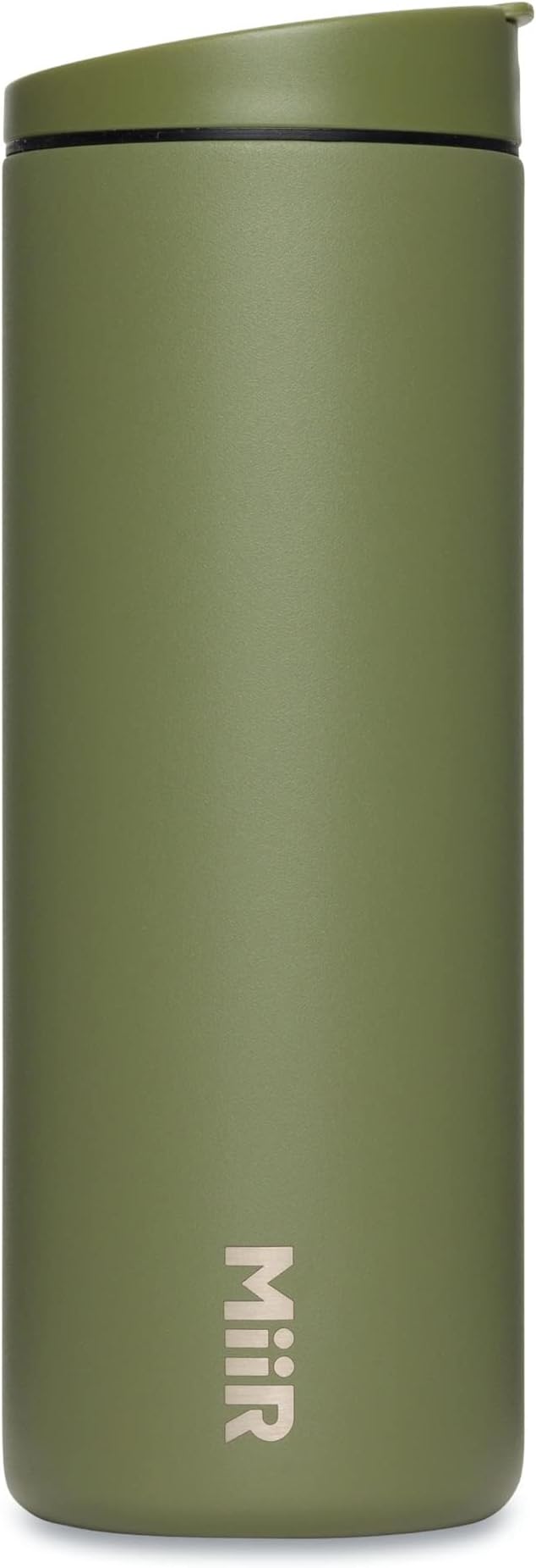 MiiR Flip Traveler 16oz | Double-Wall Vacuum Insulated with Flip Lid, BPA-Free Stainless Steel Construction, Insulated Tumbler for Hot or Cold Drinks
