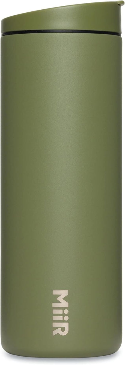 MiiR Flip Traveler 16oz | Double-Wall Vacuum Insulated with Flip Lid, BPA-Free Stainless Steel Construction, Insulated Tumbler for Hot or Cold Drinks
