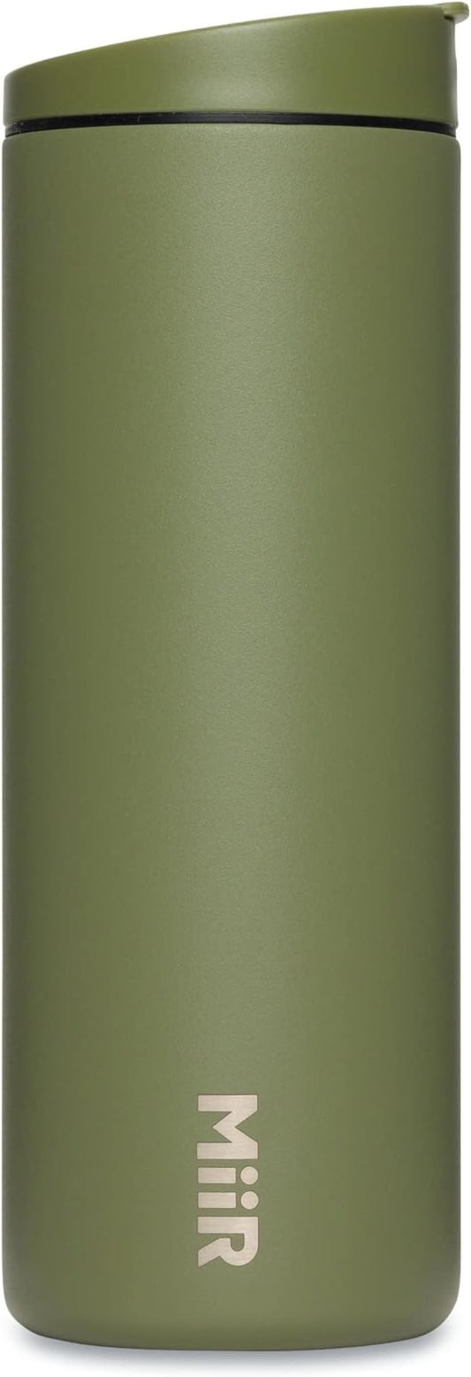 MiiR Flip Traveler 16oz | Double-Wall Vacuum Insulated with Flip Lid, BPA-Free Stainless Steel Construction, Insulated Tumbler for Hot or Cold Drinks