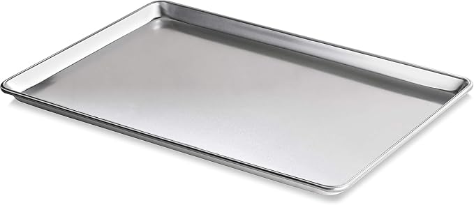 New Star Foodservice Commercial-Grade 18-Gauge Aluminum Sheet Pan/Bun Pan, Full Size XL (18 x 26 x 1 in)