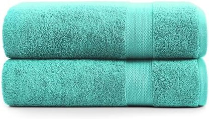 LANE LINEN Oversized Bath Sheet Set Absorbent Quick Dry 100% Cotton - Teal