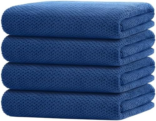 HOMEXCEL 4PK Bath Towel Set, 30x60 in, Absorbent Large Towels for Bathroom