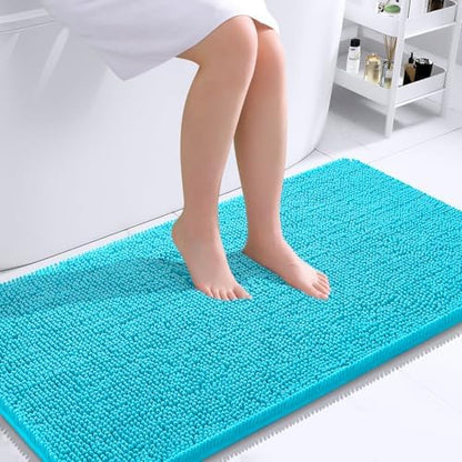 OLANLY Bathroom Runner Rugs 40x24, Extra Soft Absorbent Chenille Bath Rugs