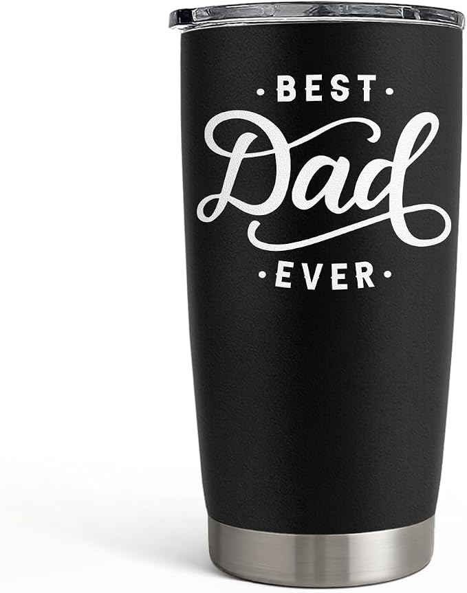 SANDJEST Dad Tumbler - 20oz Stainless Steel Insulated Coffee Travel Mug for Dad from Daughters or Sons - Ideal for Father's Day, Birthday, or Christmas
