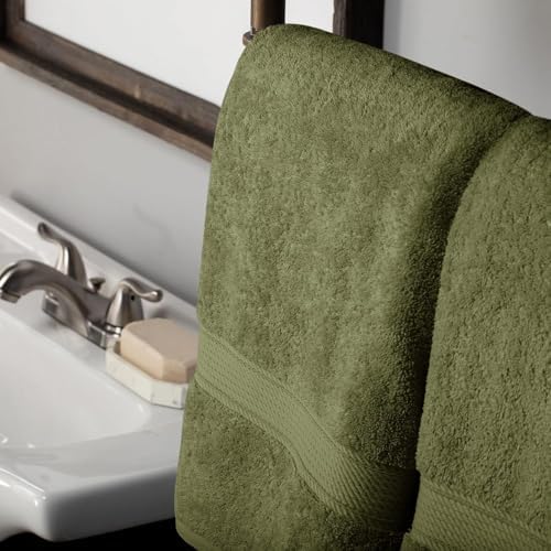 Superior Egyptian Cotton Plush Absorbent, 10 Piece Set, Forest Green