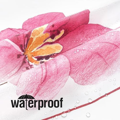 Gibelle Pink Yellow Beige Watercolor Floral Fabric Shower Curtain, 72x72