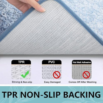 Arotive Microfiber Bathroom Rugs, Shaggy Soft Absorbent Bath Rug, 59x24