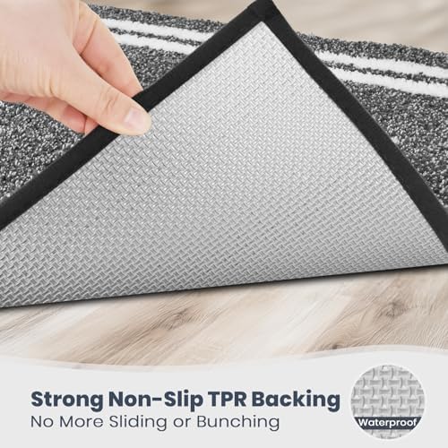 PURRUGS Bathroom Rug, Bath Mat, 30" x 46", Charcoal