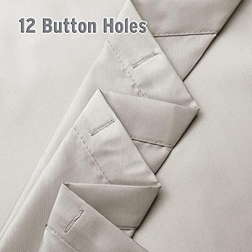 Titanker Fabric Shower Curtain Liner Washable, 70 x 72 Inches, Khaki Shower Liner Fabric with 2 Magnets, Waterproof Bathroom Shower Liner Soft Lightweight Polyester, Khaki