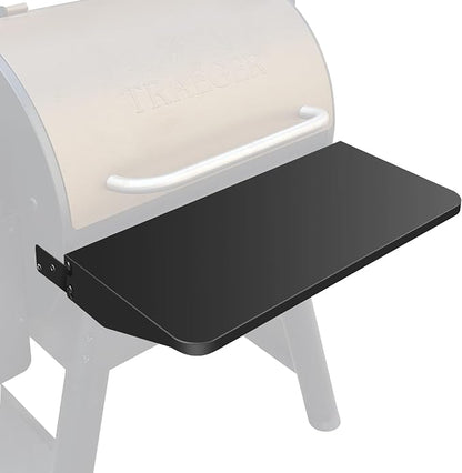 Folding Front Shelf for Traeger Pro 22 & Pro 575 Pellet Grills, Fits Ironwood 650, BAC362 Replacement Grill Shelf, 25" x 12" Heavy-Duty Steel Prep Table, Fold-Down Space-Saving Grill Accessory