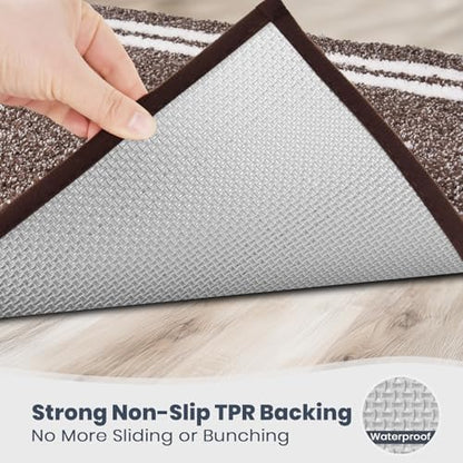 PURRUGS Bathroom Rug, Bath Mat, 24" x 36", Brown
