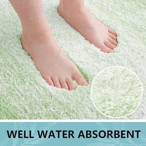 Arotive Microfiber Bathroom Rugs, Shaggy Soft Absorbent Bath Rug, 24x16