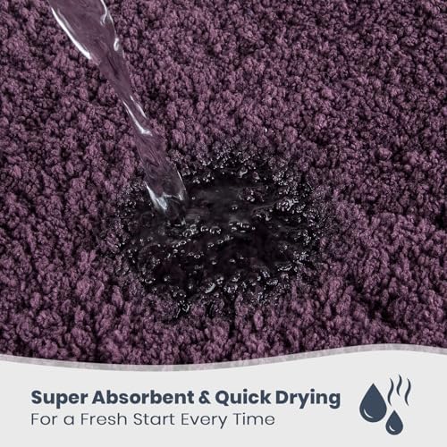 PURRUGS Bathroom Rug, Bath Mat, 30" x 46", Purple