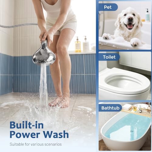 MakeFit Dual Filtered Rain Shower Head Combo, Handheld Shower Head with Adjustable Bar - Rainfall Shower Head And Showerhead with Filter for Hard Water - Removes Chlorine