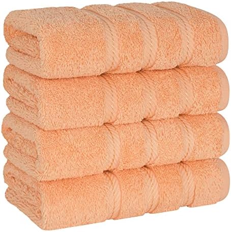 American Soft Linen 100% Cotton Luxury Turkish Towels, 4 PC Hand Towel Set