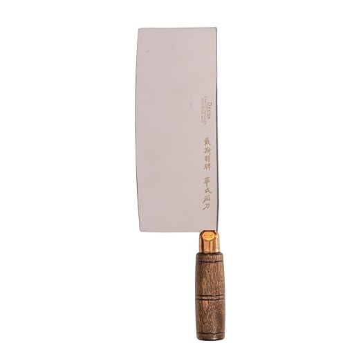 Dexter-Russell 8110 Traditional Chinese Chef’s Knife, 8" x 3-1/4", High-Carbon Steel Blade, Rosewood Handle, Individually Ground Edge, Brass Ferrule, Lightweight, Made in USA