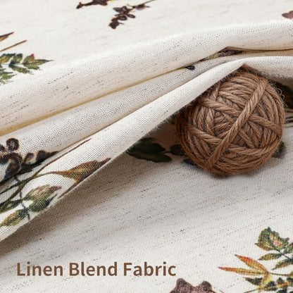 Colorful Star Farmhouse Floral Linen Shower Curtain, Vintage Boho Shower Curtain for Bathroom, French Country Pattern Waterproof Bathroom Curtains, 72" W x 72" L