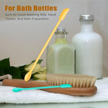 Silicone Spatula Set (3Pcs) - Mini Scraper Tool for Beauty & Food - Reach Every Last Drop, Multi-Size Spatulas for Makeup Jars, Lotion Bottles & Kitchen Containers
