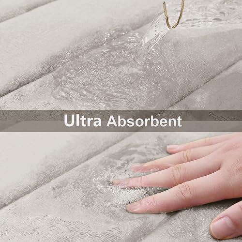 Buganda Memory Foam Bath Mat 40 x 32, Ultra Soft Absorbent Bathroom Rugs