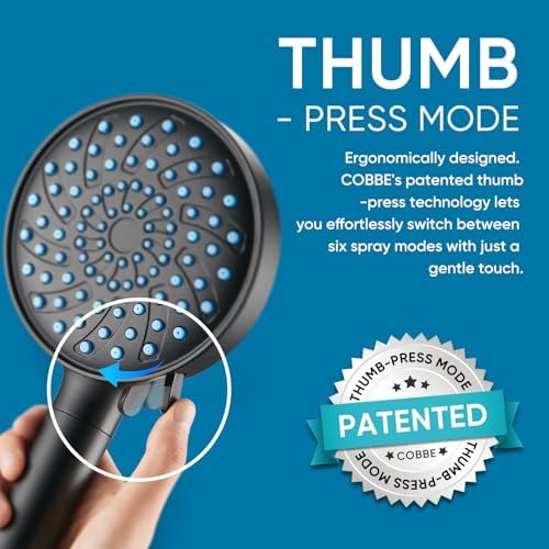 Cobbe Filtered Shower Head with Handheld, Water Softener for Hard Water