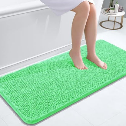 OLANLY Bathroom Runner Rugs 47x20, Extra Soft Absorbent Chenille Bath Rugs