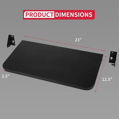 Utheer Folding Front Shelf for Weber Searwood 600 Pellet Grill, 23" x 12.5" Heavy-Duty Steel BBQ Prep Table, 60 LB Load, Space-Saving Front Grill Shelf, Weber Searwood 600 Accessories