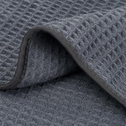 HOMEXCEL Waffle Bath Towels Set of 4 Pack, Waffle Towels for Bathroom, Grey