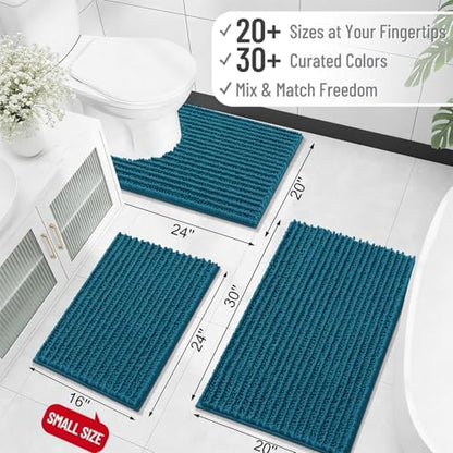 OLANLY Bathroom Runner Rugs 59x24, Thick Soft Absorbent Chenille Bath Rugs