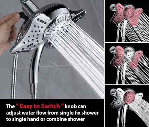 GRICH Shower Head with Handheld Spray - Dual High Pressure Showerhead