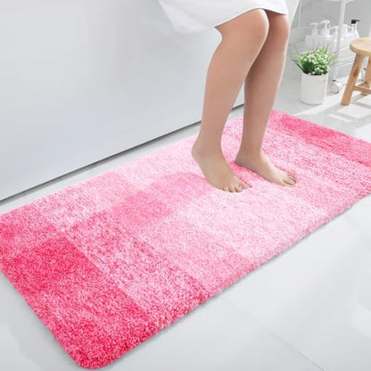 OLANLY Bathroom Runner Rug 45x27, Extra Soft Absorbent Microfiber Bath Rugs