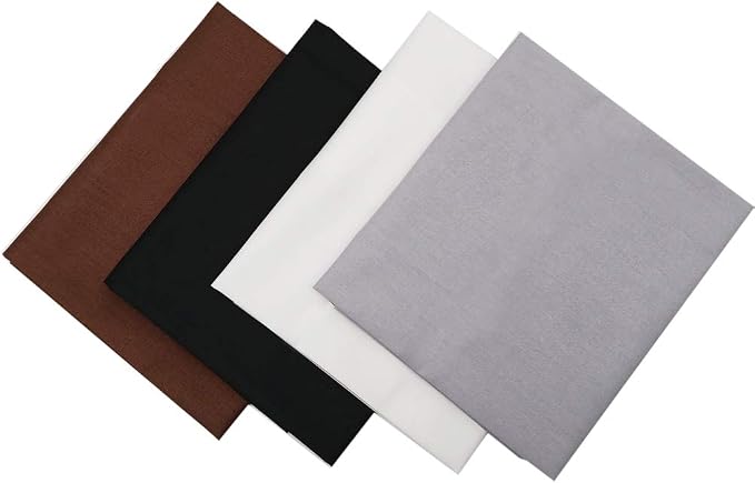 Fabric, 8 pcs/lot Fat Quarter Fabric Bundles Top Cotton 19.69" x 19.69" (50cm x 50cm) Quilting Cotton Craft, Pre-Cut Squares Sheets for Patchwork Sewing Quilting Crafting, Solid Color.