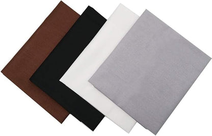 Fabric, 8 pcs/lot Fat Quarter Fabric Bundles Top Cotton 19.69" x 19.69" (50cm x 50cm) Quilting Cotton Craft, Pre-Cut Squares Sheets for Patchwork Sewing Quilting Crafting, Solid Color.
