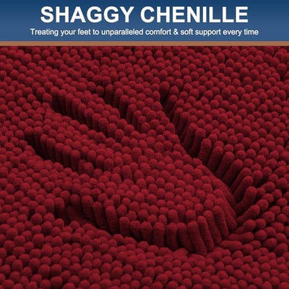 Smiry Bathroom Rugs 36X24, Luxury Chenille Extra Soft Absorbent Bath Mat