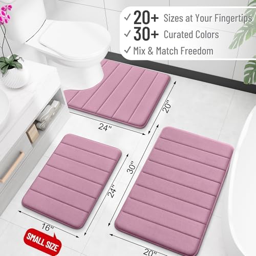 OLANLY Memory Foam Long Bathroom Rugs Runner 59x24, Super Soft Absorbent