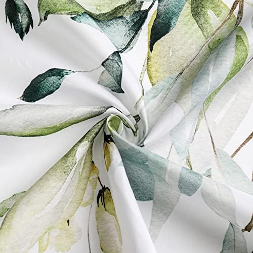 Gibelle Sage Green Eucalyptus Shower Curtain, Floral Print, 108x72