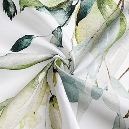 Gibelle Sage Green Eucalyptus Shower Curtain, Floral Print, 108x72