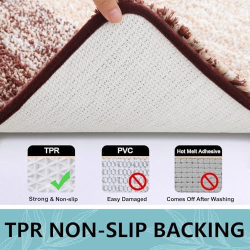 Arotive Microfiber Bathroom Rugs, Shaggy Soft Absorbent Bath Rug, 40x24