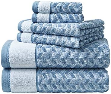 Nautica - Cotton Bath Towel Set with Hand Towels & Washcloths, 6-Piece Set