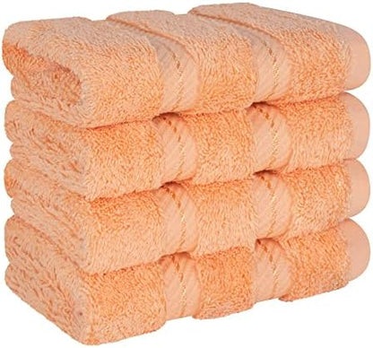 American Soft Linen 100% Cotton Luxury Turkish Towels, 4 PC Washcloth Set