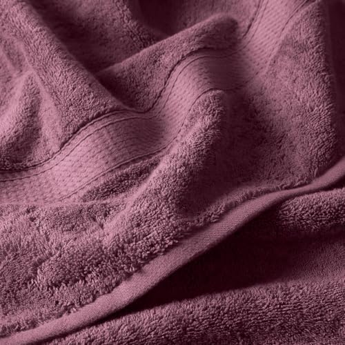 Superior Egyptian Cotton Plush & Absorbent, Bath Towel Set of 4, Plum