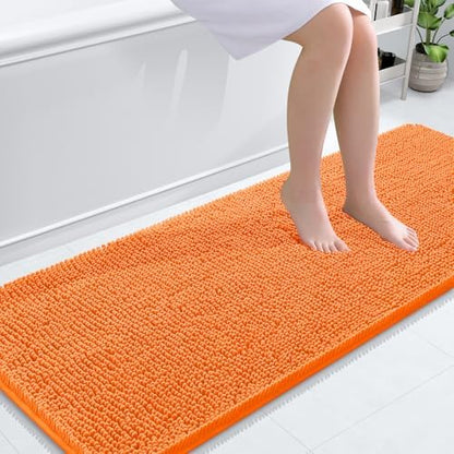OLANLY Bathroom Runner Rugs 59x24, Extra Soft Absorbent Chenille Bath Rugs
