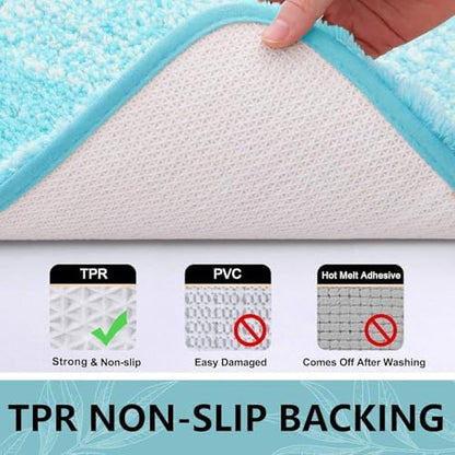 Arotive Microfiber Bathroom Rugs, Shaggy Soft Absorbent Bath Rug, 24x16