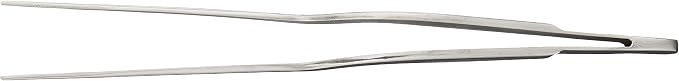 Mercer Culinary 18-8 Stainless Steel Chef Plating Tongs, Offset Tip, 6-1/2 Inch