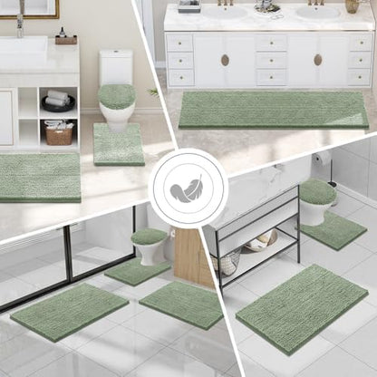 Smiry Bathroom Rugs 96X36, Luxury Chenille Extra Soft Absorbent Bath Mat