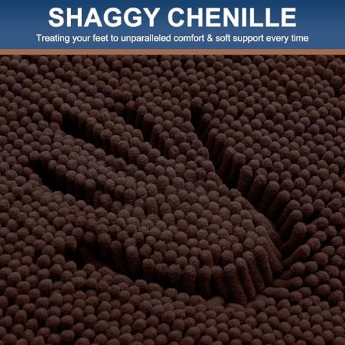 Smiry Toilet Rugs U-Shaped 24x20, Extra Soft Absorbent Contoured Bath Mat