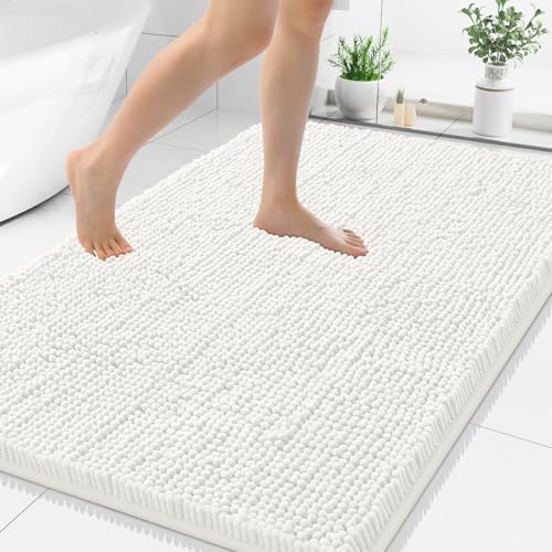 Smiry Bathroom Rugs 48X32, Luxury Chenille Extra Soft Absorbent Bath Mat